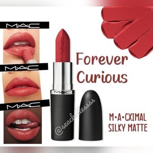M•A•CXIMAL Silky Matte Lipstick Forever Curious Pink Red Brand New in Box